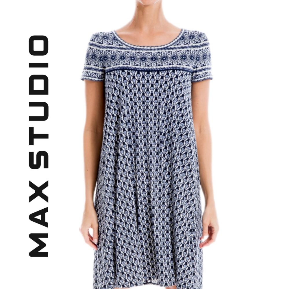 Max Studio Flare Swing Flattering Dress. S